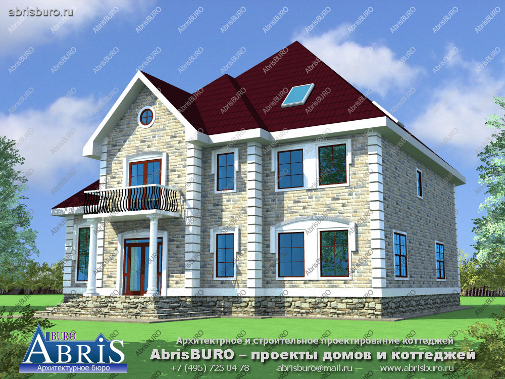 Проект дома K3012-400 с габаритными размерами 17х18 м