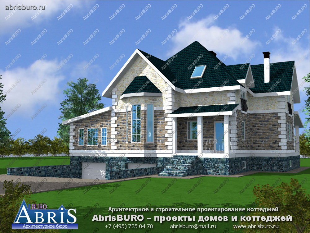 Проекты домов и коттеджей с бассейном. K3022-327