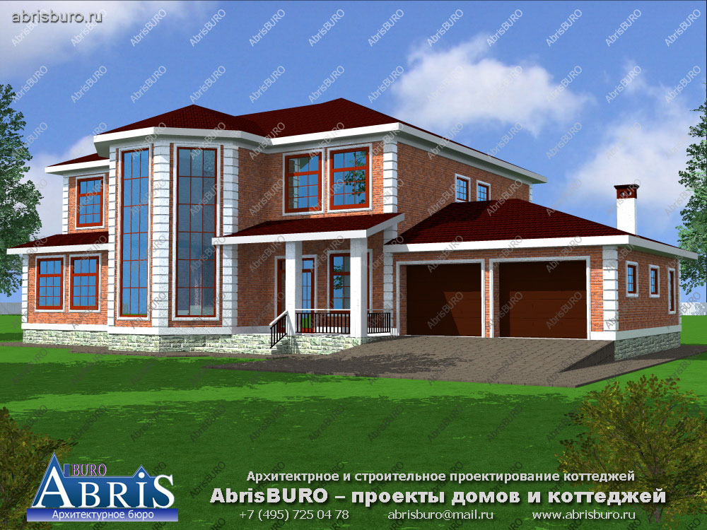 Проект дома К3035-456 на сайте архитектурной фирмы AbrisBURO.ru - ПРОЕКТЫ КОТТЕДЖЕЙ