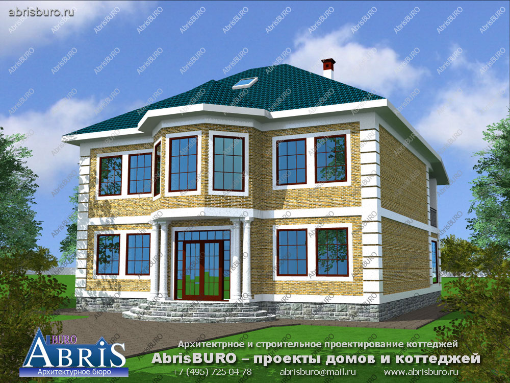 Проект дома К3044-334 на сайте архитектурной фирмы AbrisBURO.ru - ПРОЕКТЫ КОТТЕДЖЕЙ