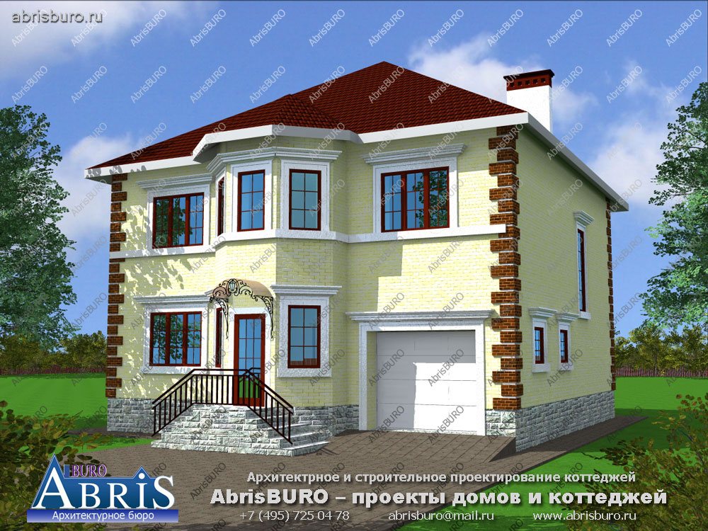 Проект дома К3045-315 на сайте архитектурной фирмы AbrisBURO.ru - ПРОЕКТЫ КОТТЕДЖЕЙ