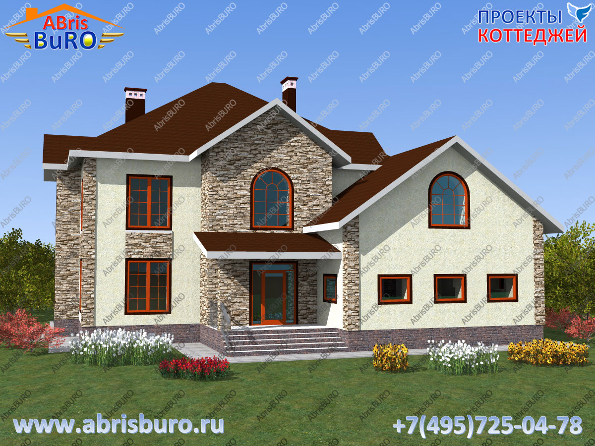Проект дома K3060-354 с габаритными размерами 18х18 м