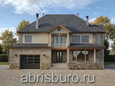 K3107-576 Проект загородного 2-х этажного дома с гаражом и подвалом в классическом стиле общей площадью 576,1 м2 и габаритными размерами 15,7 х 23,0 метров