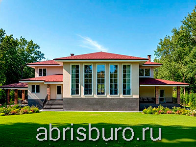 Проект дома K3114-318 с гаражом на две машины, террасой и большой гостиной