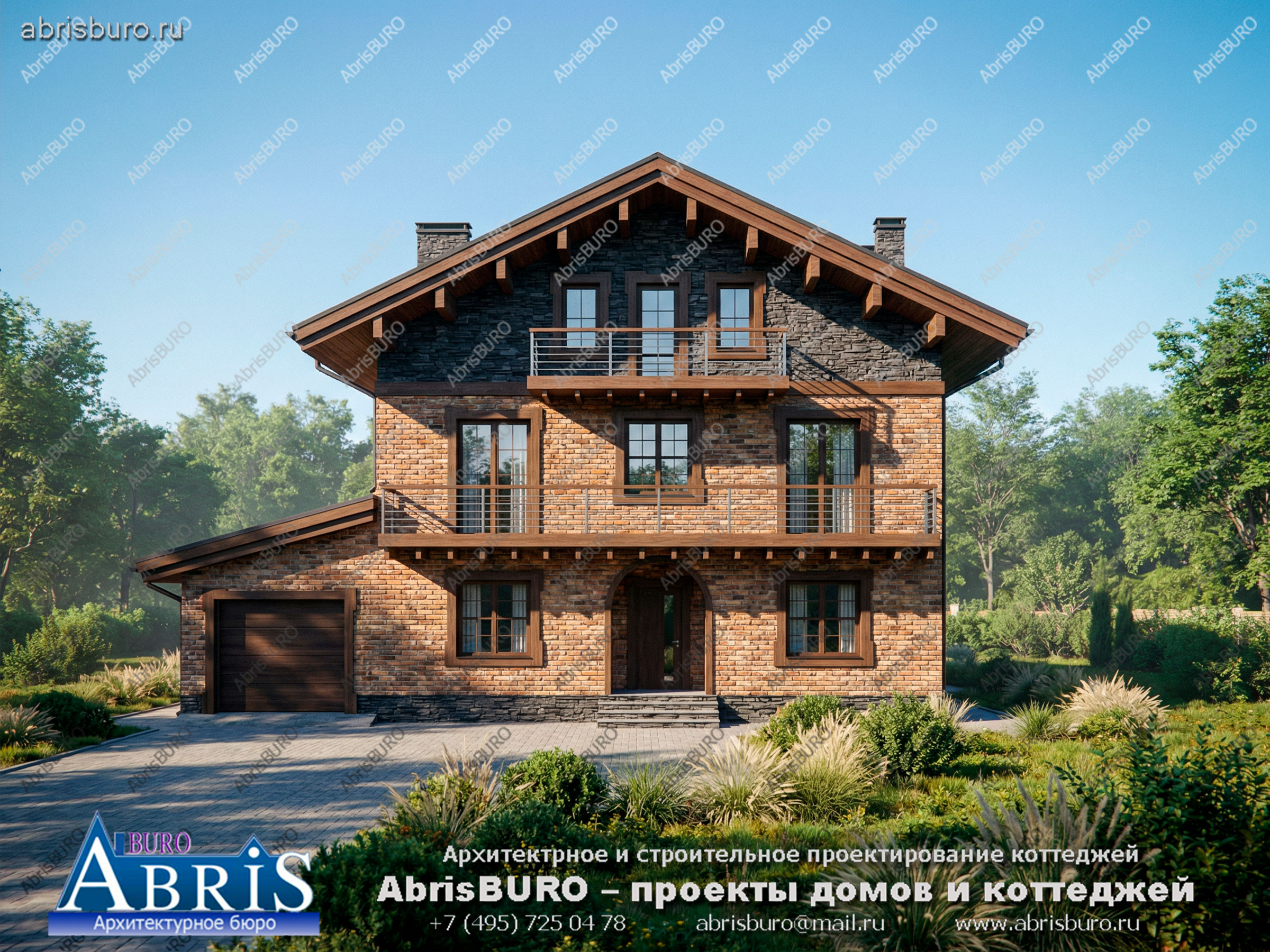 Главный фасад коттеджа