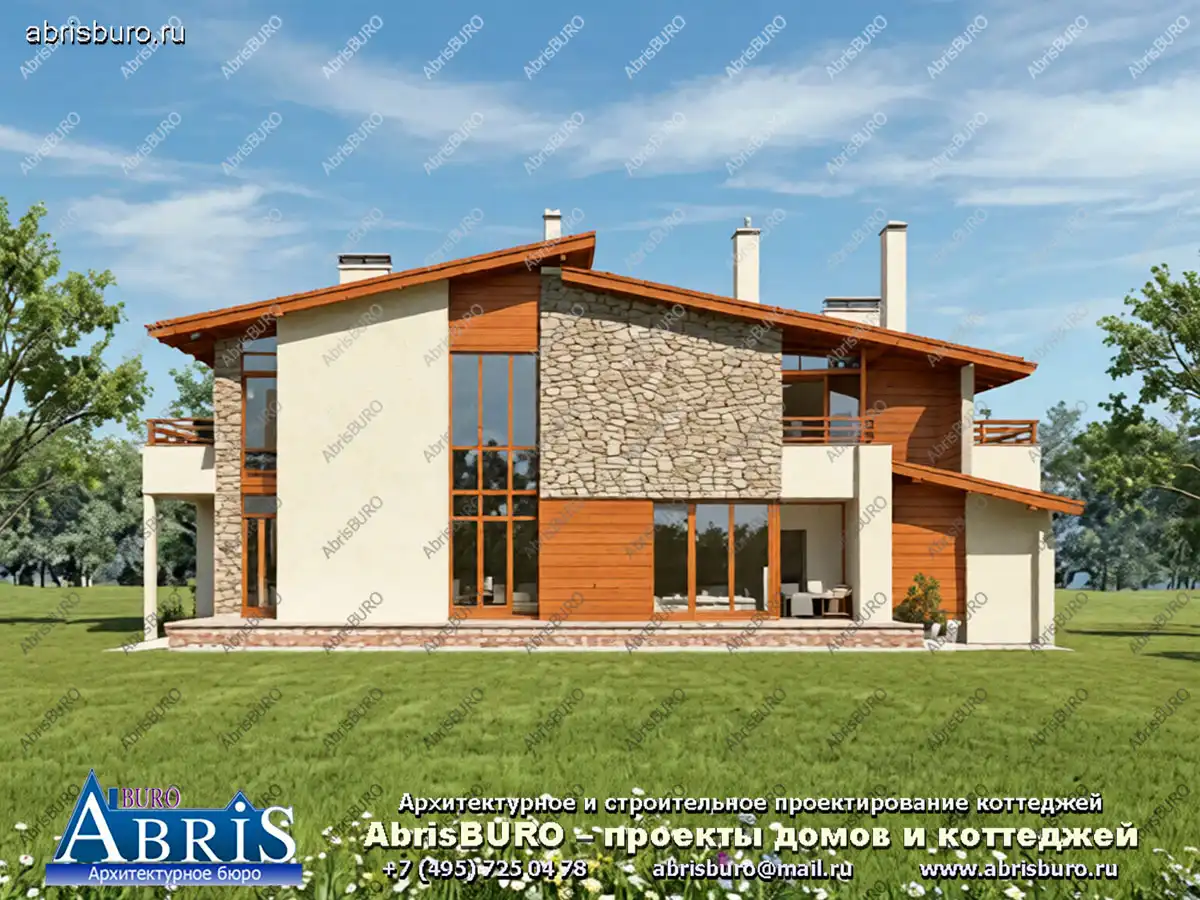 Главный фасад коттеджа