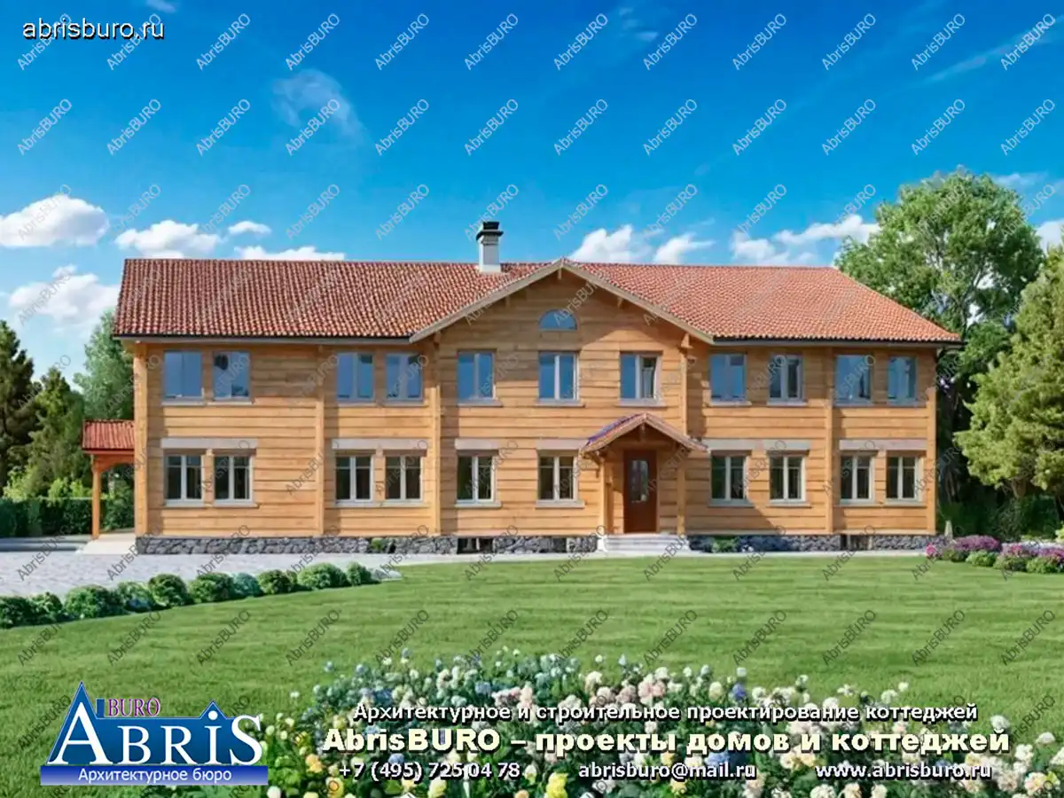 Главный фасад коттеджа