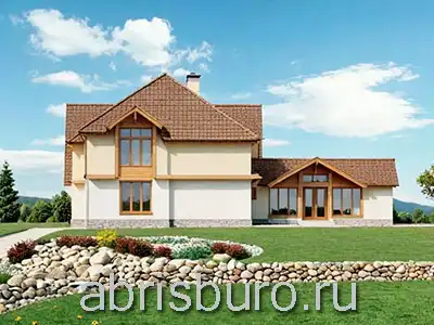 Проект двухэтажного дома K3121-420 с гаражом, бассейном, сауной и бильярдной