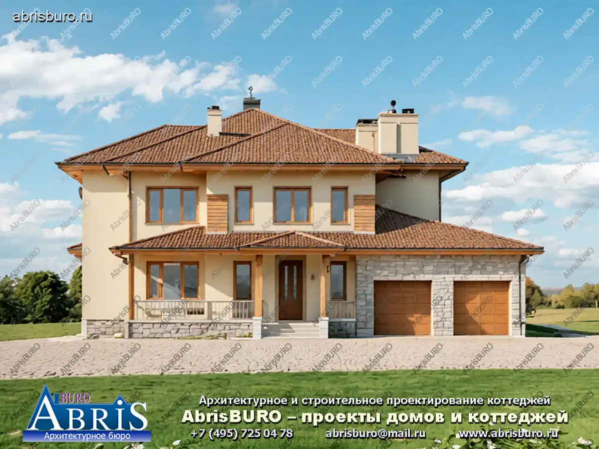 Главный фасад коттеджа