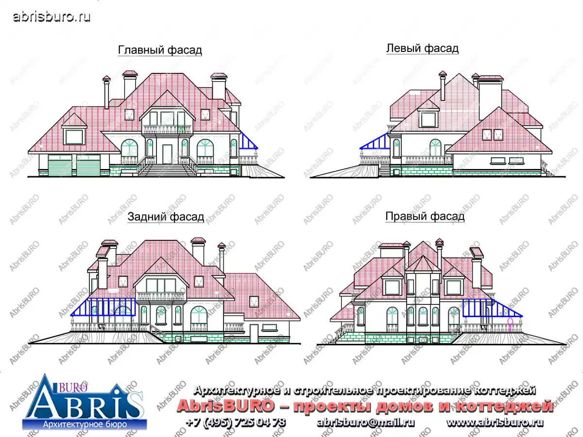Фасады  коттеджа