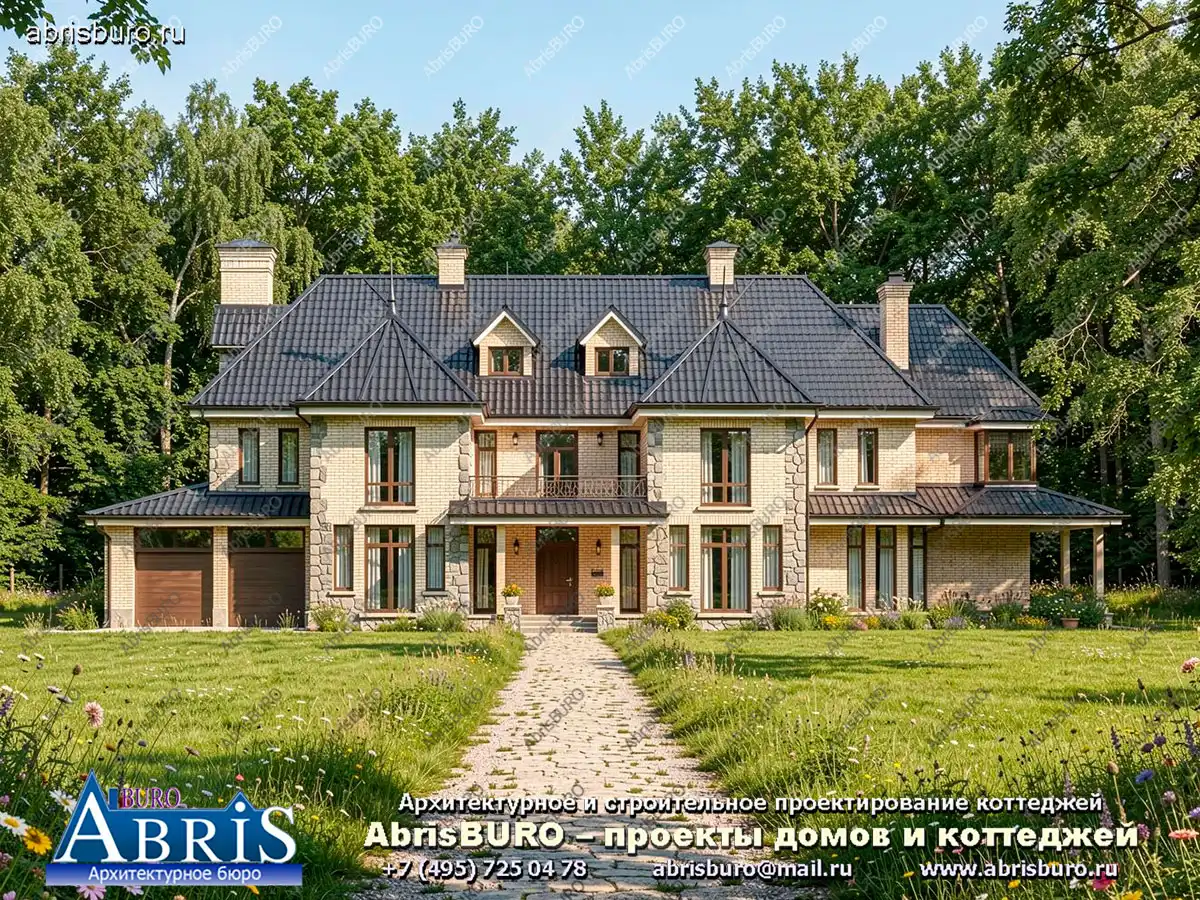 Главный фасад коттеджа