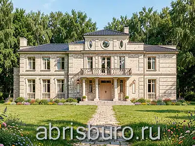 Проект двухэтажного дома K3139-546 с бассейном, сауной, гаражом, террасой и балконом