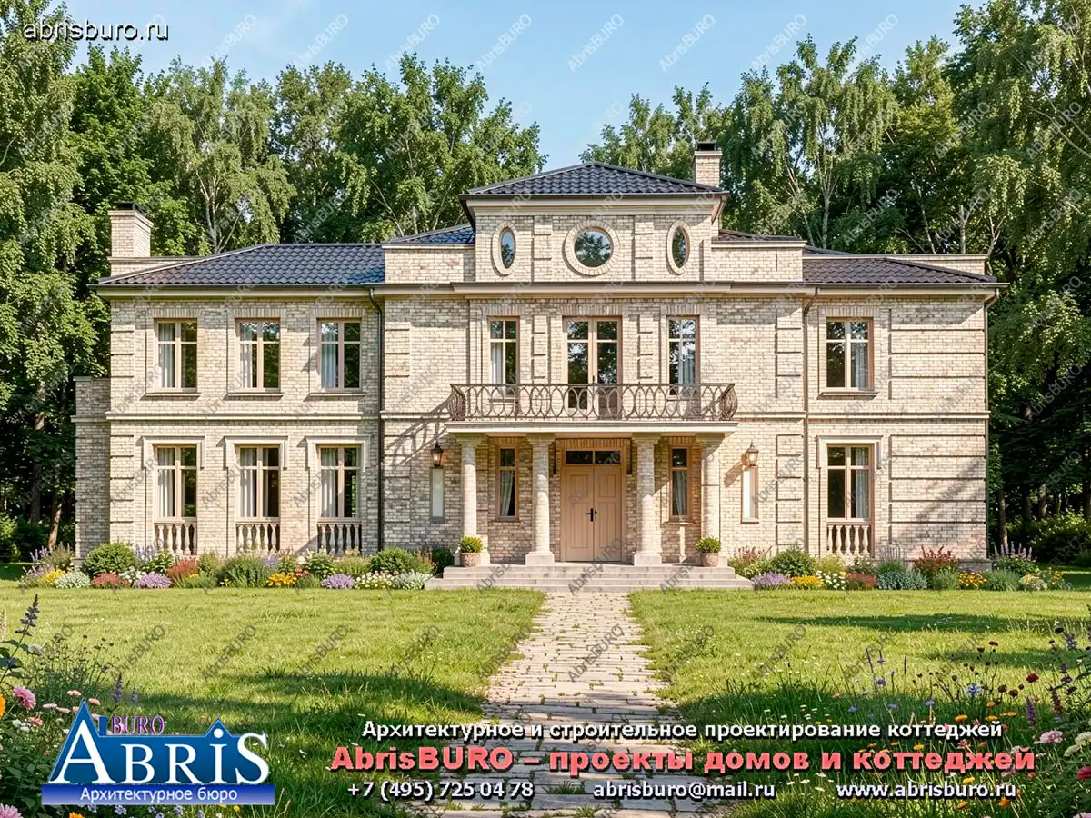 Главный фасад коттеджа