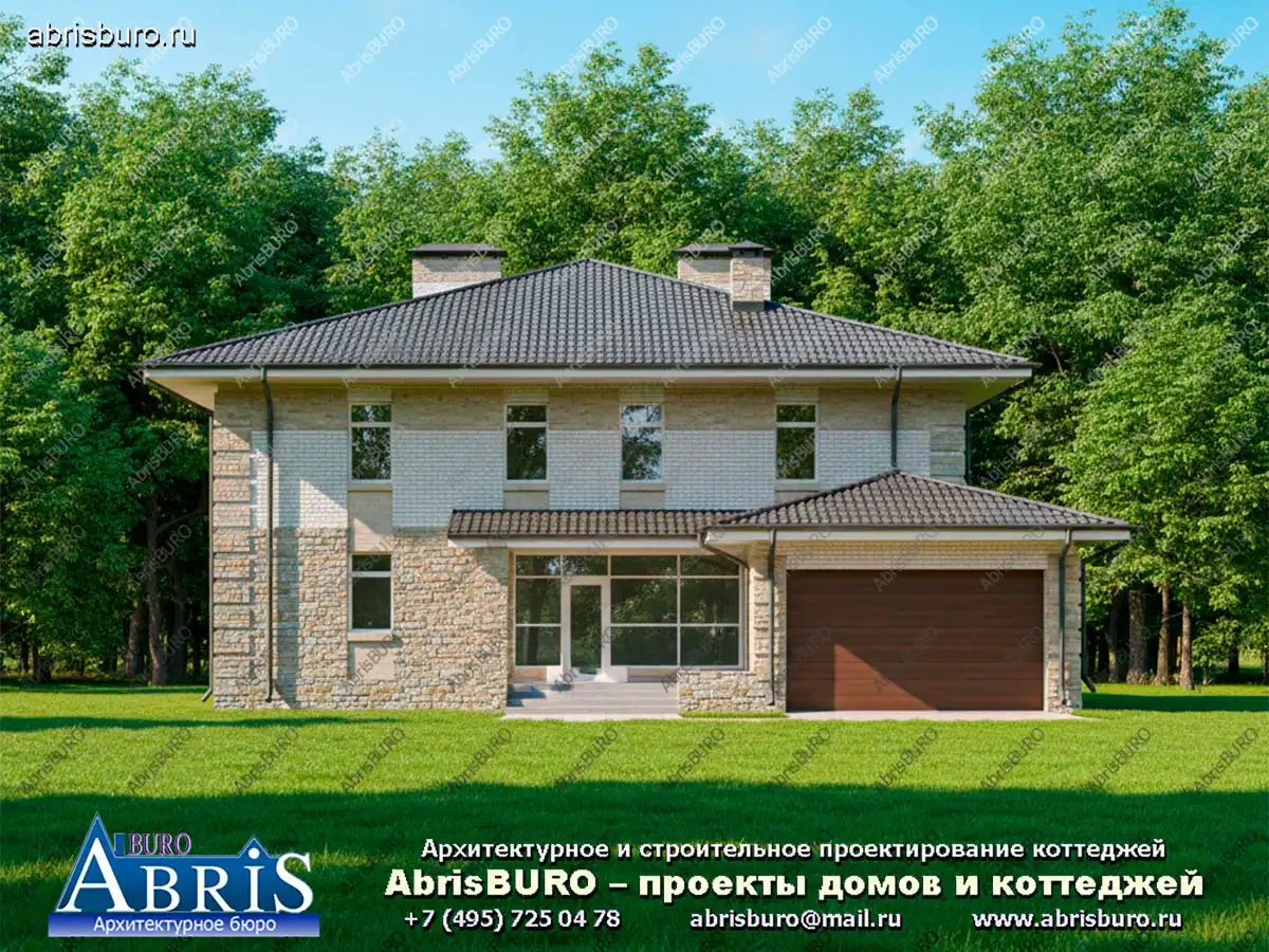 Главный фасад коттеджа