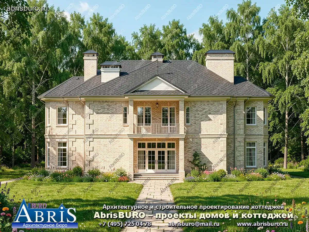 Главный фасад коттеджа