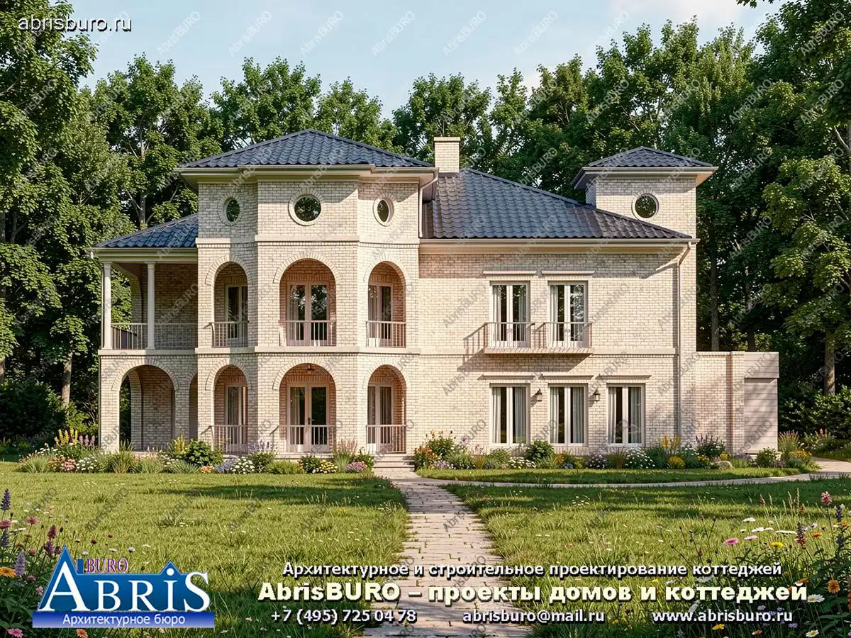 Главный фасад коттеджа