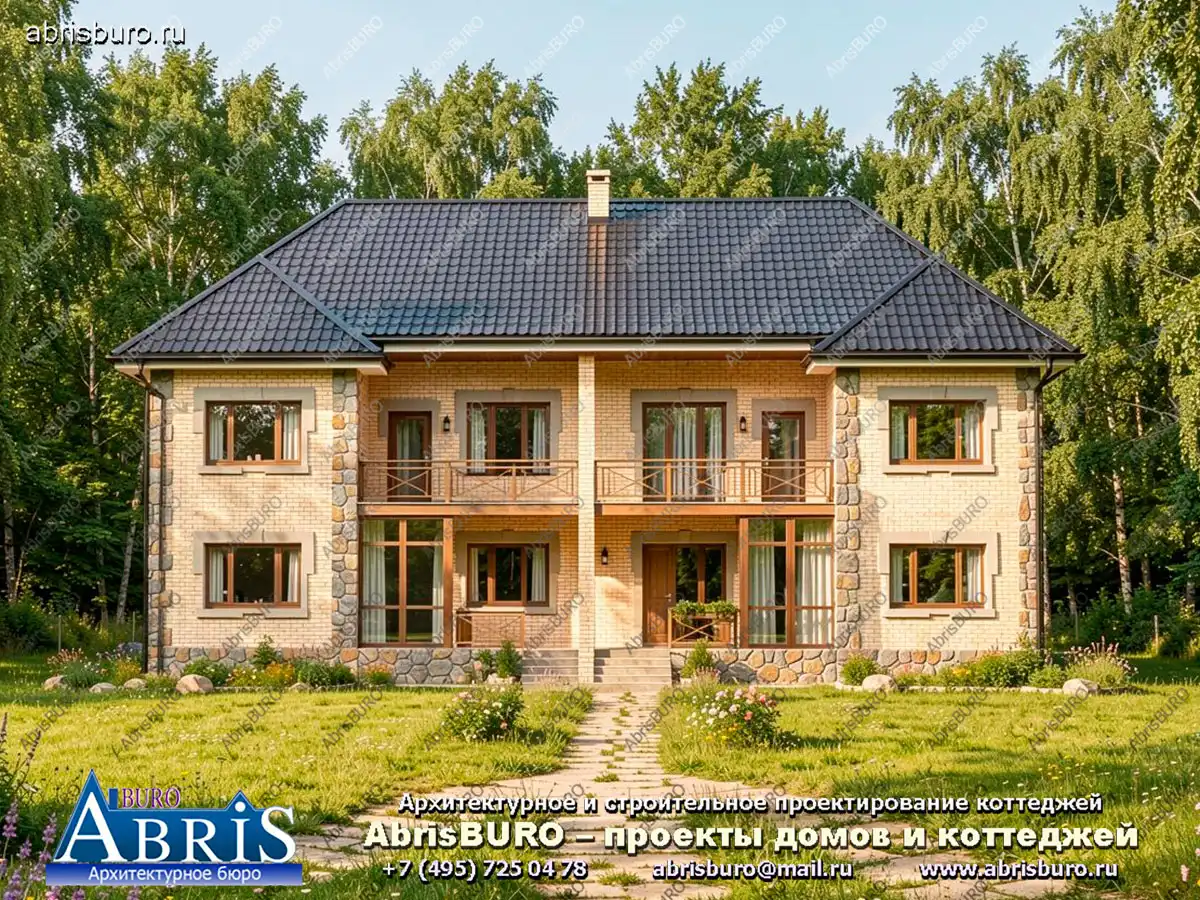 Главный фасад коттеджа