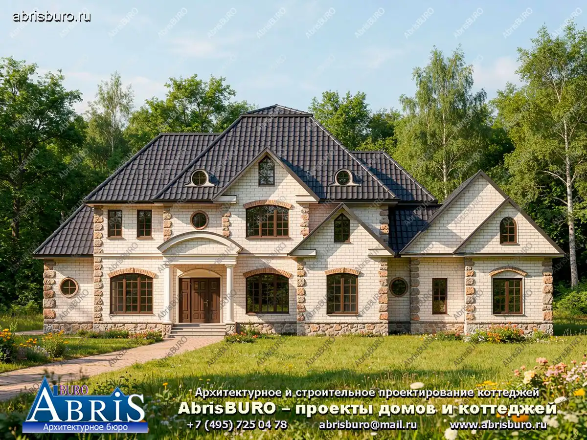 Главный фасад коттеджа