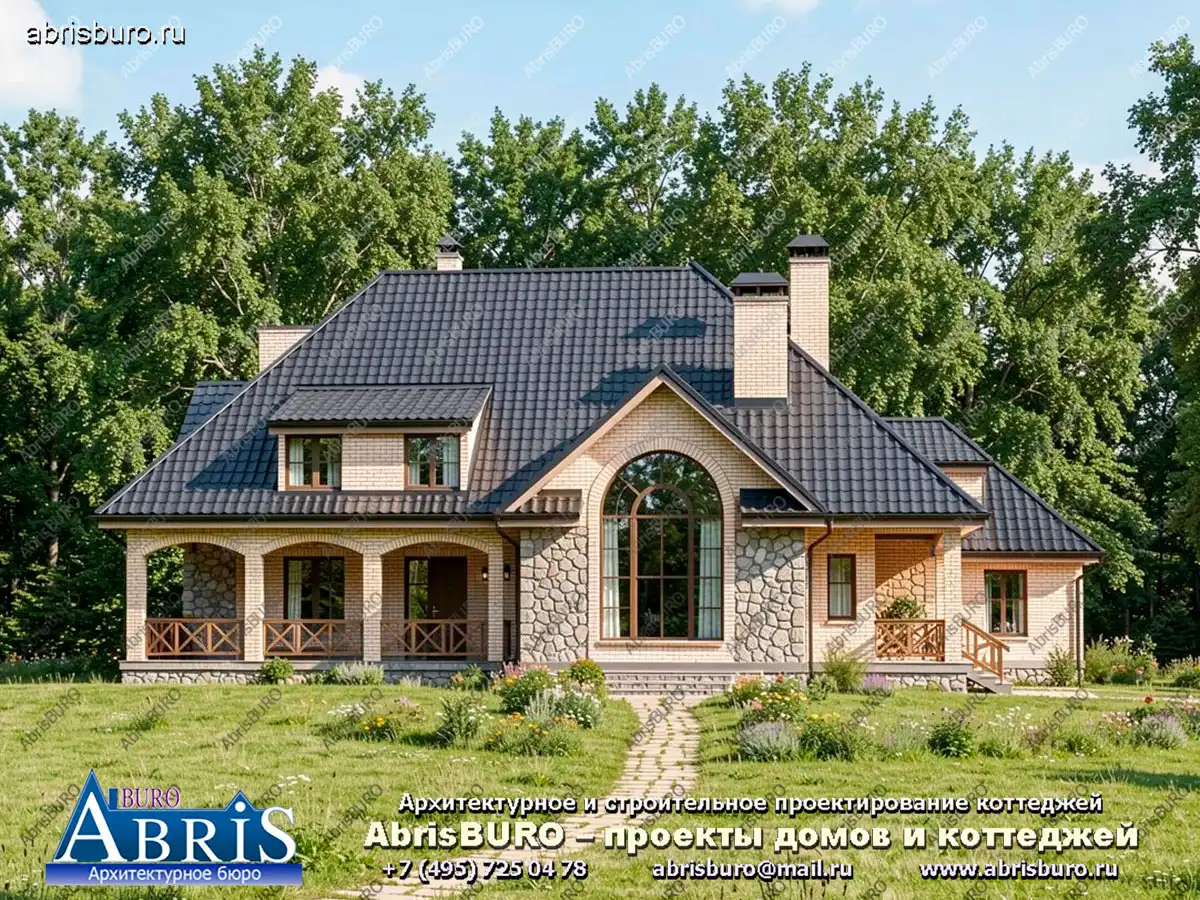 Главный фасад коттеджа