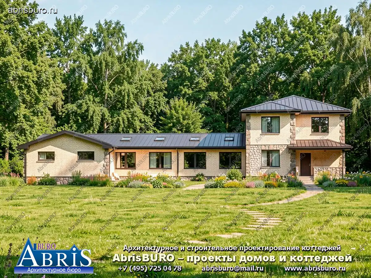 Главный фасад коттеджа