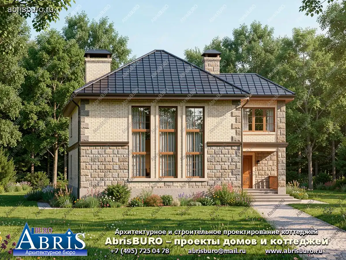 Главный фасад коттеджа