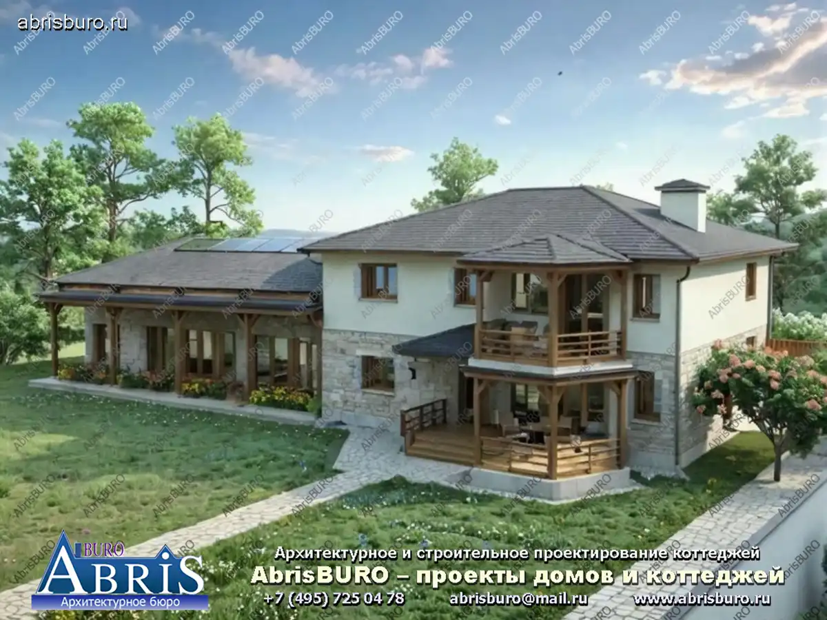 Главный фасад коттеджа