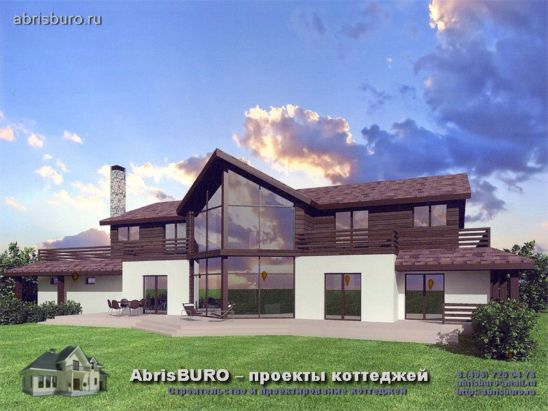Проект современного дома K80-490