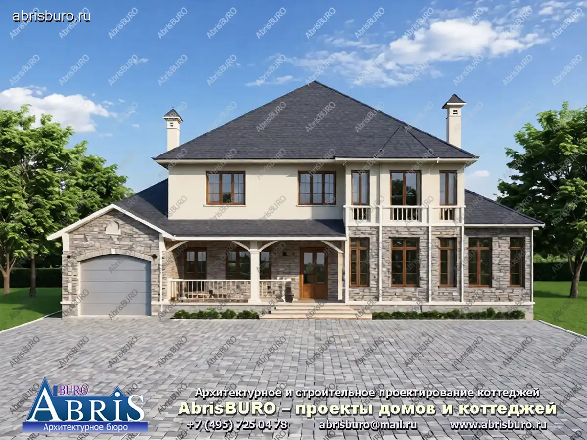 Главный фасад коттеджа
