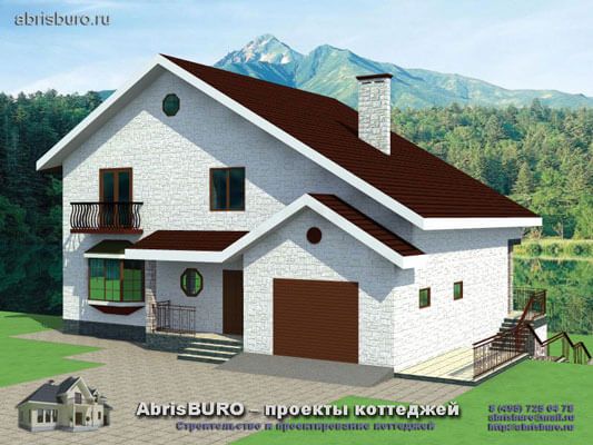 Проекты домов и коттеджей на склоне www.abrisburo.ru