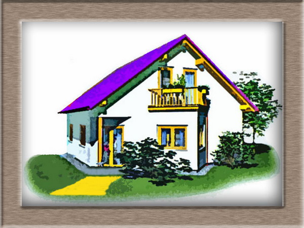 Эскиз коттеджа E-1-003. Проектирование домов.   Сайт: www.abrisburo.ru  Телефон: 8 (495) 725-04-78