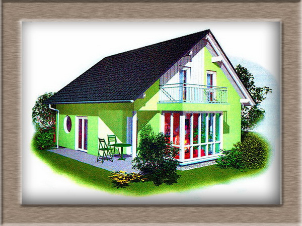 Эскиз коттеджа E-1-004. Проектирование домов.   Сайт: www.abrisburo.ru  Телефон: 8 (495) 725-04-78