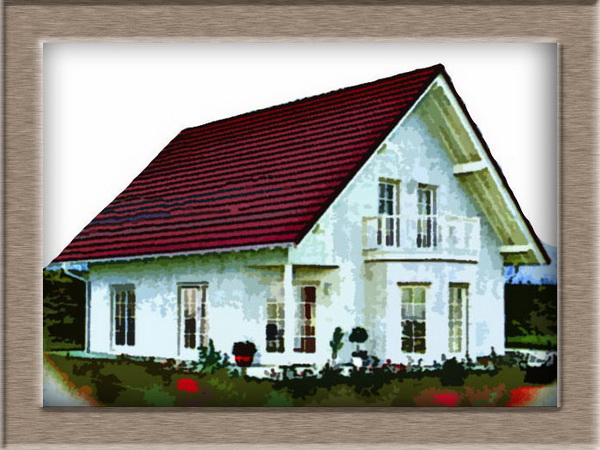 Эскиз коттеджа E-1-005. Проектирование домов.   Сайт: www.abrisburo.ru  Телефон: 8 (495) 725-04-78