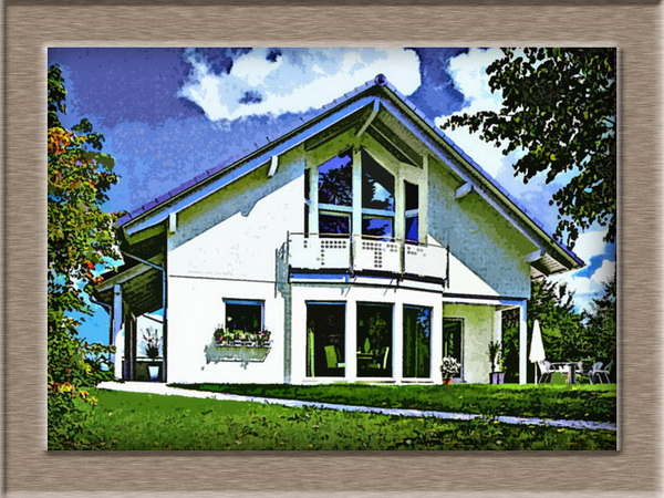 Эскиз коттеджа E-1-009. Проектирование домов.   Сайт: www.abrisburo.ru  Телефон: 8 (495) 725-04-78