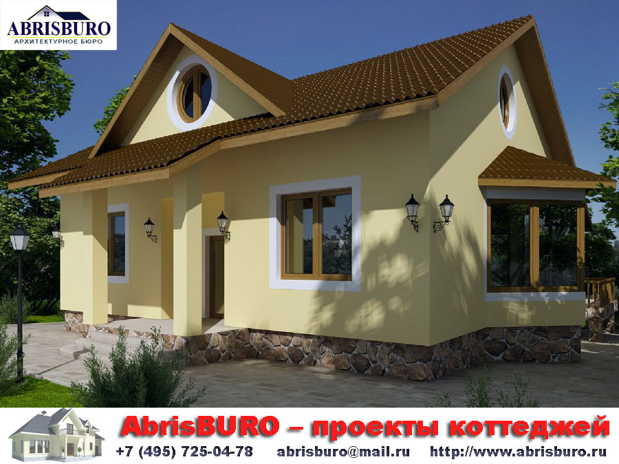Строительство дома 115 кв.м. по проекту АБРИСБЮРО сайт www.abrisburo.ru